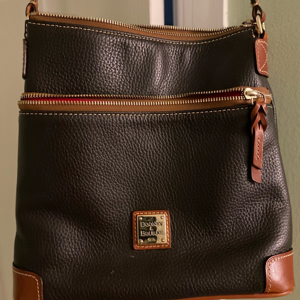 Dooney & Bourke Black and Tan Crossbody Bag